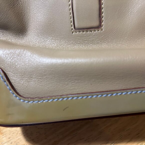 Authentic Womens Prada Enamel Brown Leather Designer Satchel Shoulder Ha… - Picture 15 of 16